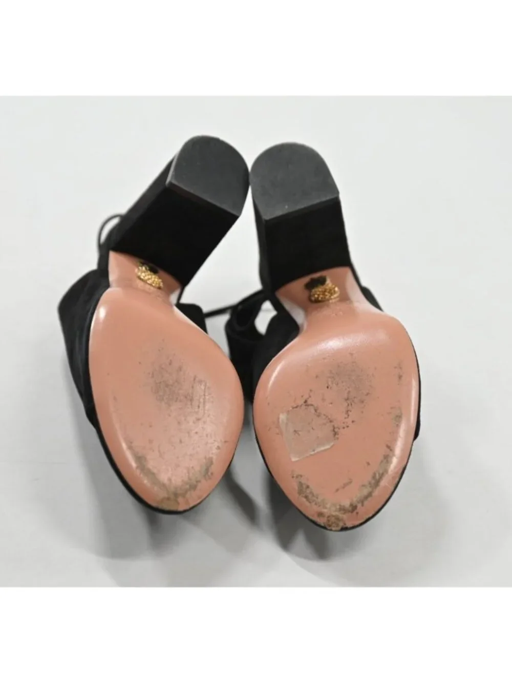 Aquazzura Noa Sandal 85 in Black Suede